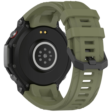 Bratara din silicon compatibil Amazfit T-REX 3 - Verde Army, PHN Mag [5]