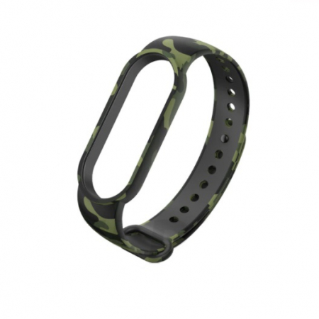 Accesorii bratari fitness - Bratara din silicon, compatibil Xiaomi Mi Band 5 / Mi Band 6, Green Army