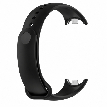 Pro - Bratara din silicon cu PIN de Metal, compatibil Xiaomi Mi Band 8/9/10, PHN Mag, Negru