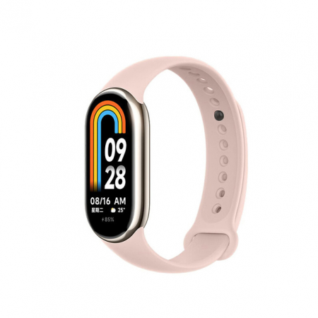 Bratara din silicon cu PIN de Metal, compatibil Xiaomi Mi Band 8/9, PHN Mag, Roz [1]