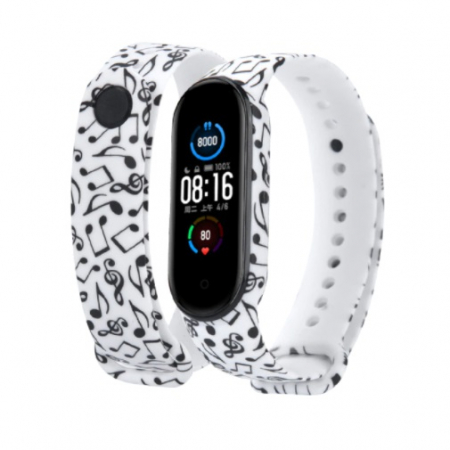 Bratara din silicon, pentru Xiaomi Mi Band 5, 6 - Cheia Sol. [3]