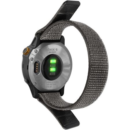 Bratara Quick Release 22mm din material textil cu arici pentru smartwatch Garmin Fenix 5, Fenix 6, Fenix 7, Fenix 6 Pro, Fenix 6 Pro Sapphire Edition, Forerunner 935, Forerunner 945, Verde armata
