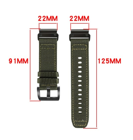 Bratara Quick Release 22mm din material textil pentru smartwatch Garmin Fenix 5, Fenix 6, Fenix 7, Tactix 7, Fenix 6 Pro, Fenix 6 Pro Sapphire Edition, Forerunner 935, Forerunner 945,PHN Mag – Verde [3]