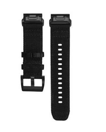 Bratara Quick Release 26mm material textil pentru smartwatch Garmin Fenix 6X / 6x pro/ 5x / 5x Puls / Fenix 3 / 3 HR / 3 sapphire / Fenix 7X/ Fenix 7X PRO/ Tactix Bravo / Descent Mk1, Negru [5]