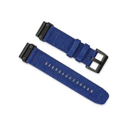 Curea Garmin 22mm - Bratara Quick Release 22mm din material textil pentru smartwatch Garmin Fenix 5, Fenix 6, Fenix 7, Tactix 7, Fenix 6 Pro, Fenix 6 Pro Sapphire Edition, Forerunner 935, Forerunner 945,PHN Mag Albastru