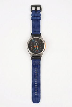 Bratara Quick Release 22mm din material textil pentru smartwatch Garmin Fenix 5, Fenix 6, Fenix 7, Tactix 7, Fenix 6 Pro, Fenix 6 Pro Sapphire Edition, Forerunner 935, Forerunner 945,PHN Mag Albastru [1]