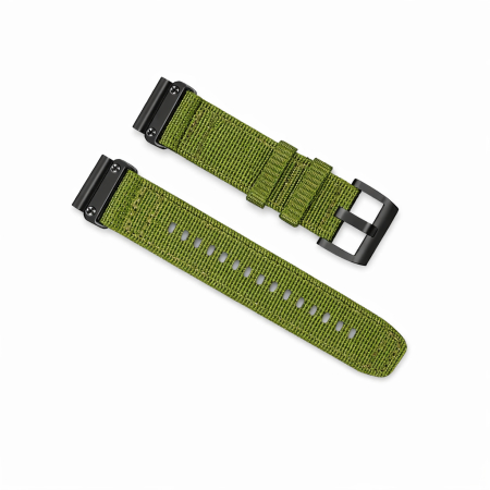 Curea Garmin 26mm - Bratara Quick Release 26mm material textil pentru smartwatch Garmin Fenix 6X / 6x pro/ 5x / 5x Puls / Fenix 3 / 3 HR / 3 sapphire / Fenix 7X/ Fenix 7X PRO/ Tactix Bravo / Descent Mk1, Verde