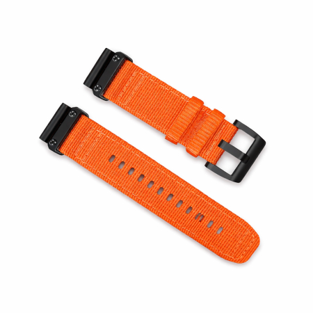 Curea Garmin 26mm - Bratara Quick Release 26mm material textil pentru smartwatch Garmin Fenix 6X / 6x pro/ 5x / 5x Puls / Fenix 3 / 3 HR / 3 sapphire / Fenix 7X/ Fenix 7X PRO/ Tactix Bravo / Descent Mk1, Portocaliu