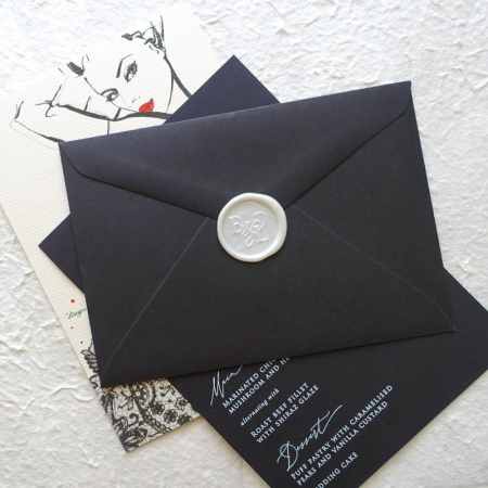 Set Ceara Alb sidefat perlat pentru sigilii invitatie nunta botez - 100 buc/pachet [1]