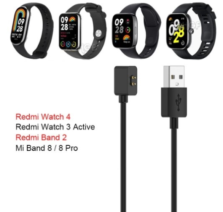 Cablu Incarcare magnetic USB tip A pentru Xiaomi Mi Band 9/8/Pro/Active – Negru [2]