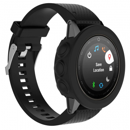 Carcasa de protectie din silicon compatibila Garmin Fenix 5 X , protectie smartwatch, negru. [1]