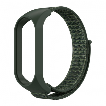 Mi band 7 - Curea Bratara Fitness compatibil Xiaomi Mi Band 7, PHN Mag, din material textil cu arici rezistenta la apa, Army Green