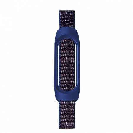 Curea Bratara Fitness compatibil Xiaomi Mi Band 7, PHN Mag, din material textil cu arici rezistenta la apa, Bleumarin [1]