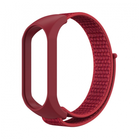 Mi band 7 - Curea Bratara Fitness compatibil Xiaomi Mi Band 7, PHN Mag, din material textil cu arici rezistenta la apa, Rosu