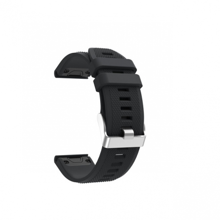 Curea Bratara Quick Release pentru smartwatch Garmin Fenix 5, 5S , Fenix 6, Fenix 6 Pro, Fenix 6 Pro Sapphire Edition, Forerunner 935, Forerunner 945, 22 mm , Negru cu surubelnita inclusa [4]
