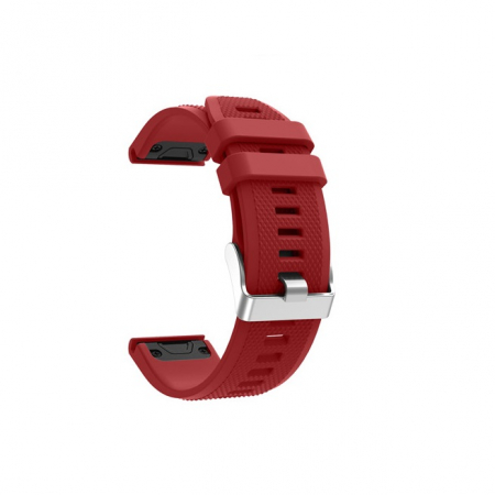 Accesorii Smartwatch - Curea Bratara Quick Release pentru smartwatch Garmin Fenix 6 / 6X / 6x pro solar / 5x / 5x Puls / Fenix 3 / 3 HR / 3 sapphire / D2 Bravo / Quaitx3 / Tactix Bravo / Descent Mk1 , 26 mm , Rosu