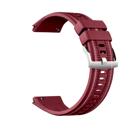 Curea Ceas pentru Huawei Watch GT6 Pro, 22mm Silicon cu Insertie Textila Rosu / Red, Hibrida, 46mm [1]