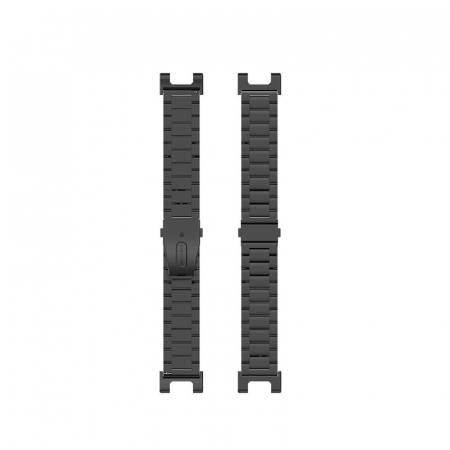 Curea compatibil Amazfit T-REX, din otel inoxidabil, Negru [4]