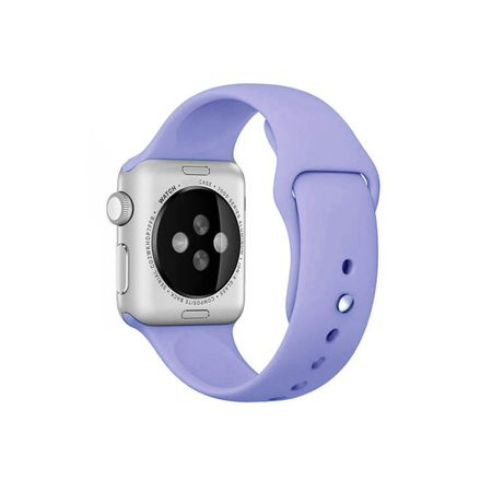 Accesorii Smartwatch - Curea compatibila cu Apple Watch 1 2 3 4 5 , Bratara Sport, Silicon, 38mm, Liliac