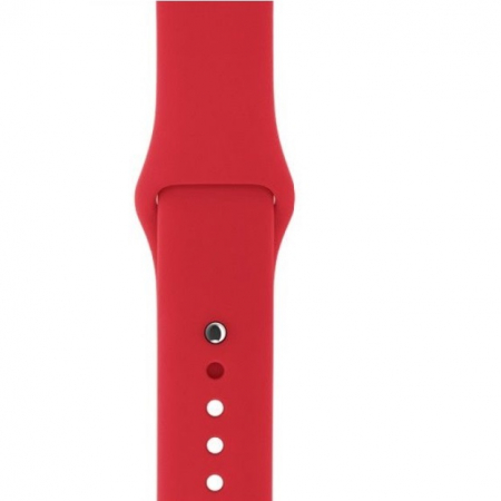Curea compatibila cu Apple Watch 1 2 3 4 5 , Bratara Sport, Silicon, 38mm, Rosu [2]