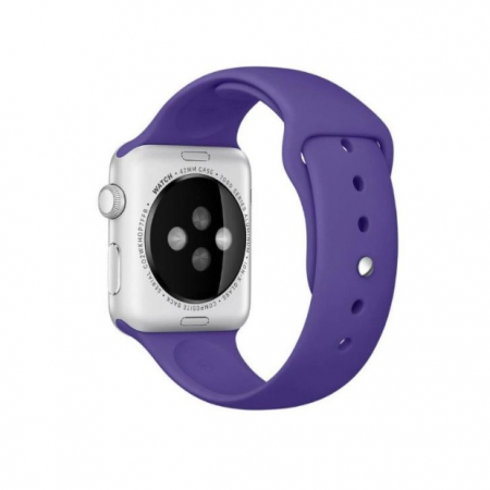 Curea compatibila cu Apple Watch 1 2 3 4 5 , Bratara Sport, Silicon, 38mm, Mov [1]