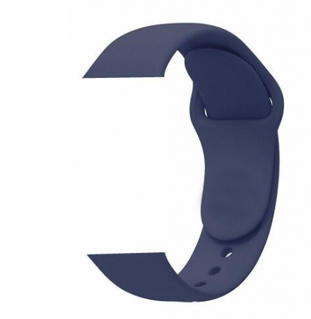 Curea compatibila cu Apple Watch 1 2 3 4 5 , Bratara Sport, Silicon, 38mm, Midnight Blue [2]