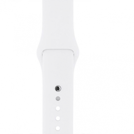 Curea compatibila cu Apple Watch 1 2 3 4 5 , Bratara Sport, Silicon, 38mm, Alb [2]