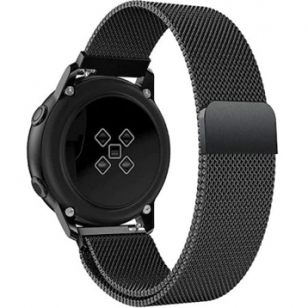 Curea metalica PHN Mag® cu prindere magnetica compatibil cu smartwatch Amazfit BIP, Samsung Galaxy Active 2, Gear S2, Galaxy Watch 42,20 mm, Quick Release, Negru [1]