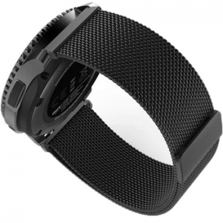 Curea metalica PHN Mag® cu prindere magnetica compatibil cu smartwatch Amazfit BIP, Samsung Galaxy Active 2, Gear S2, Galaxy Watch 42,20 mm, Quick Release, Negru [3]