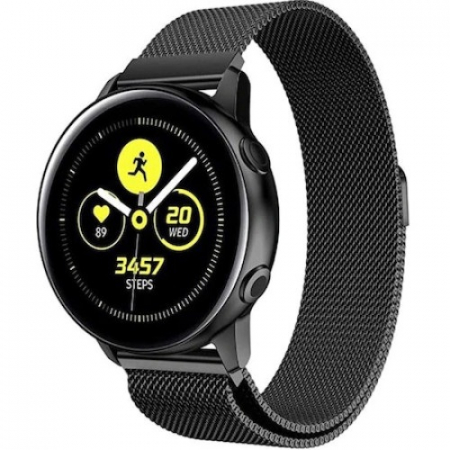 Curea metalica PHN Mag® cu prindere magnetica compatibil cu smartwatch Amazfit BIP, Samsung Galaxy Active 2, Gear S2, Galaxy Watch 42,20 mm, Quick Release, Negru [2]