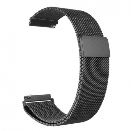 Samsung Gear - Curea metalica PHN Mag® cu prindere magnetica compatibil cu smartwatch Amazfit Pace, GTR, Samsung Gear S3, Galaxy Watch 46mm, Huawei GT3 46mm,22 mm, Quick Release, Negru