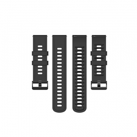 Curea silicon compatibil 22 mm Huawei watch GT 2e GT GT2 46mm, Negru, Quick Release [1]