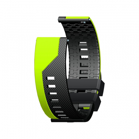 Curea silicon compatibila 20 mm Samsung Gear S2 Huawei Watch GT2 42mm Amazfit BIP, Negru Verde, Quick Release [2]