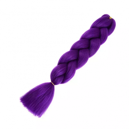 Beauty - Extensii de par codite Afro pentru impletituri, Mov, Pre intinse, Box braids, 61 cm, 100 g