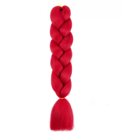 Beauty - Extensii de par codite Afro pentru impletituri, Rosu Sangria, Pre intinse, Box braids, 61 cm, 100 g