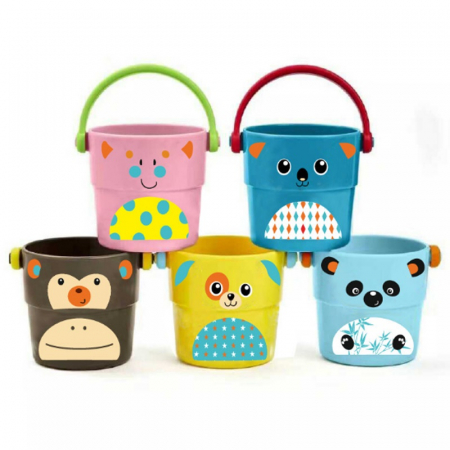 Jocuri si jucarii - Set 5 galetuse cu stropitoare , jucarie de baie , +9 luni, jucarie apa