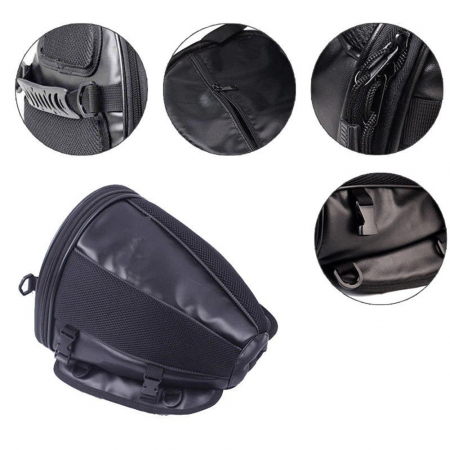 Geanta de voiaj pentru motocicleta, atv, snowboard, volum reglabil, sistem flexibil de montare, buzunare interioare, maner transport, negru [8]