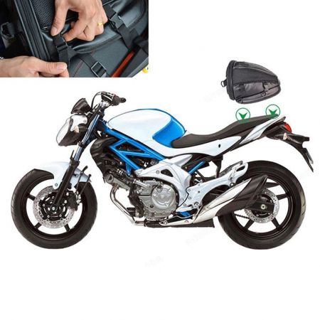 Geanta de voiaj pentru motocicleta, atv, snowboard, volum reglabil, sistem flexibil de montare, buzunare interioare, maner transport, negru [7]
