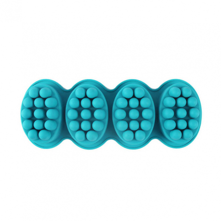 Accesorii - Matrita pentru turnat sapun, 4 forme ovale, sapun artizanal, sapun pentru scrub