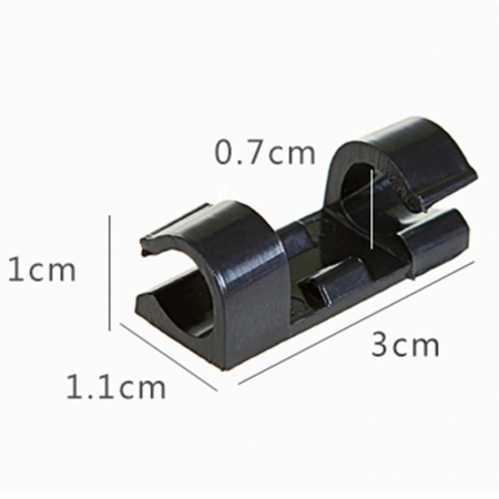 Set 20 de piese pentru organizat calburi cu adeziv 3M, Negru [6]