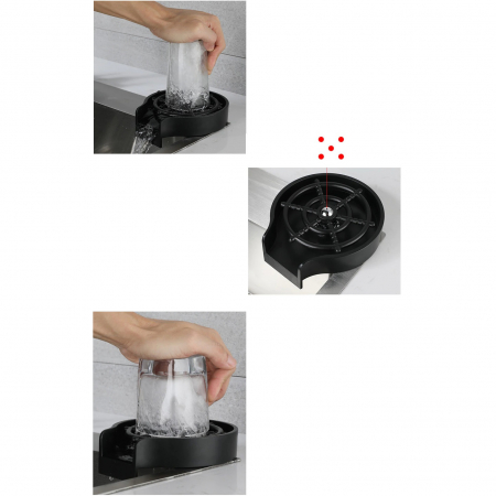 Kit Rinser pentru pahare, cani, biberoane, halba, clatire sub jet de presiune, cu furtun si conector direct [1]