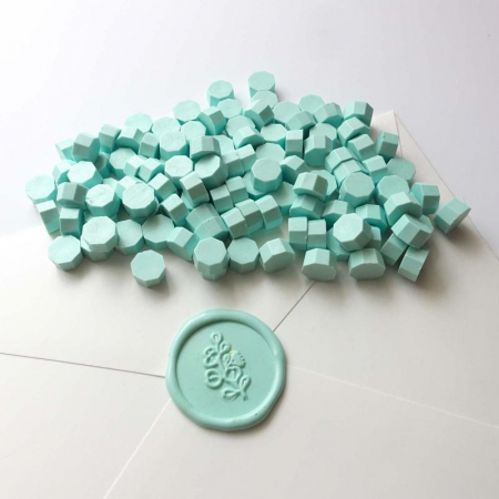 Set Ceara Verde Menta pastelat pentru sigilii invitatie nunta botez - 100 buc/pachet [1]