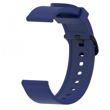 Amazfit BIP - Curea compatibila Amazfit Bip / Gear S2 20mm, Galaxy (42mm), din silicon cu sistem Quick release smartwatch , Midnight blue / Albastru Inchis