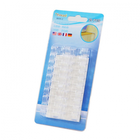 Diverse - Set 20 de piese pentru organizat cabluri cu adeziv 3M, Transparent