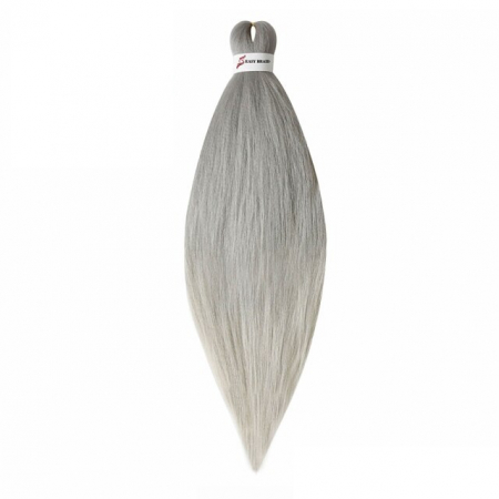 Beauty - Extensii de par codite Afro pentru impletituri , Gri Silver , Pre intinse , Box braids , 66 cm , 100 g