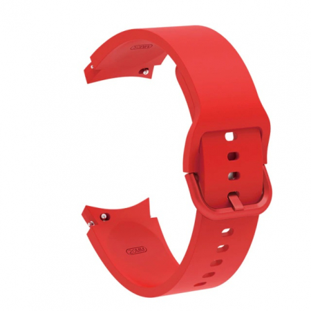 Samsung Galaxy - Curea silicon compatibila Samsung Galaxy Watch 4 (40mm 44mm) / Galaxy watch 4 Clasic ( 42mm 46mm ), Rosu, 20 mm, Quick Release