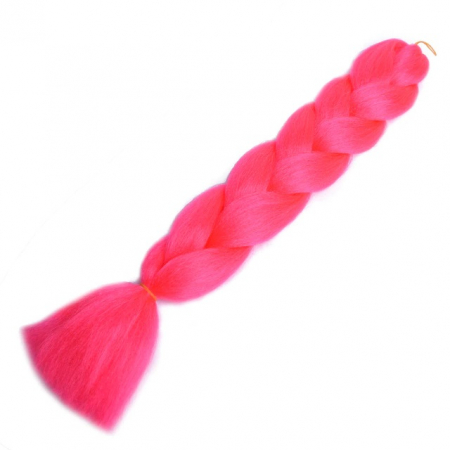 Beauty - Extensii de par codite Afro pentru impletituri , Roz Neon , Pre intinse , Box braids , 61 cm , 100 g