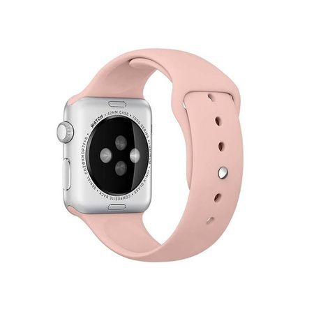 Curea compatibila cu Apple Watch 1 2 3 4 5 , Sport, Silicon, 40mm, Roz Pal [3]