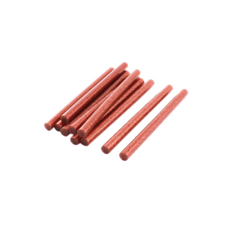 Batoane de silicon - Set 10 batoane din silicon Rosu cu sclipici, diametru 7mm , lungime 10cm, Rosu