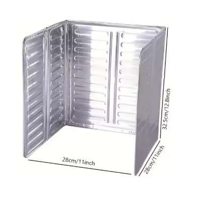 Paravan pliabil din aluminiu pentru aragaz, portabil, antri-stropi, protectie ampla, 84 x 32,5 cm [1]